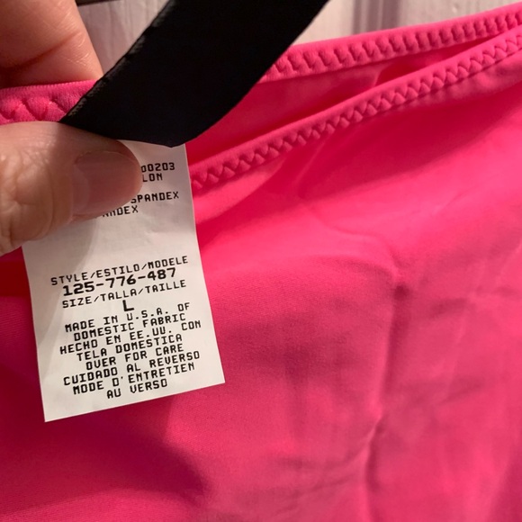 NWOT Anne Cole Three piece Vibrant Pink Swim Set size 14 bikini - Picture 4 of 4